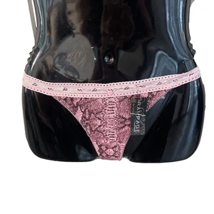 NWTS Pink Black Snake Reptile String Thong Sissy Panty Size Medium Rampage - Picture 1 of 3