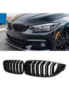 #1042. Front Black GLOSS Grills/ Double Stripe For BMW LOOK AT DESCRIPTION!! - Bild 1 von 12