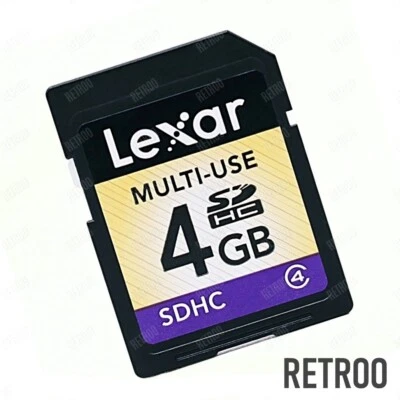 Lexar SDHC 4GB Memory Card Class 4 Secure Digital Camera/Phone/Camcorder/PDA SD - Image 1 of 2
