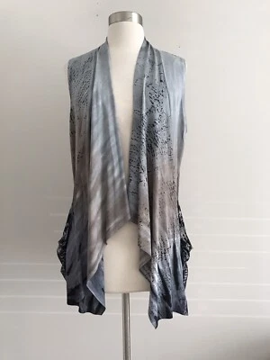 ARTE DE PANO ELASTANO RAIOM ELÁSTICO ABERTO FRONTAL JERSEY BOLSOS COLETE TAMANHO M - Imagem 1 de 4