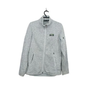 LL Bean Women's Sweater Fleece Full Zip Jacket Smooth Rugged Heather Gray Size S - Picture 1 of 10