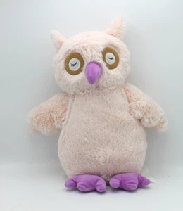 Silver One Plush Sleepy Owl 15" Light pink stuffed animal - Picture 1 of 4
