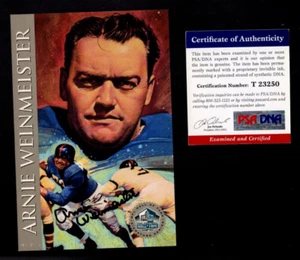 Arnie Weinmeister HOF 1984 Signed Autograph Signat Series Card Football PSA/DNA - Picture 1 of 2