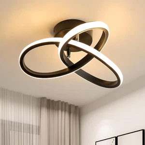 Plafoniera Led Soffitto Moderne, 22W 2500LM Lampadario Camera Da Letto, Design G - Foto 1 di 12