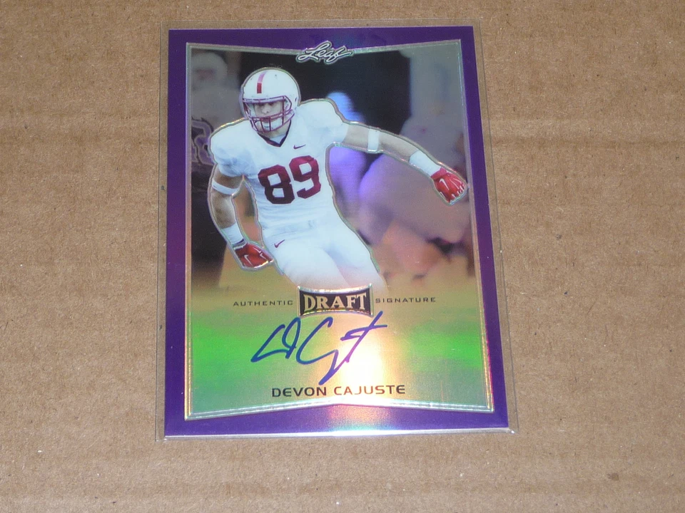 2016 Leaf Metal Draft DEVON CAJUSTE AUTOGRAPH/AUTO PURPLE /25 E1989 - Image 1 of 1