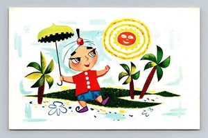 Sambo's Restaurant - Sambo geht in neuen Kleidern durch den Dschungel - Postkarte - Bild 1 von 2