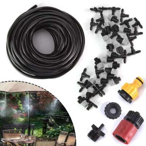 50FT Outdoor Patio Water Mister Kit Nozzle Misting Cool System Fan Sprayer Lawn - Picture 1 of 12