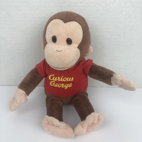 Curious George 12" Plush Brown Monkey Red Shirt Soft Stuffed Animal Toy Cover