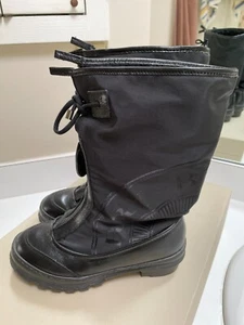 Burberry Heritage Winso Rain Snow Boots Waterproof Rubber Black Size 36 - Picture 1 of 12