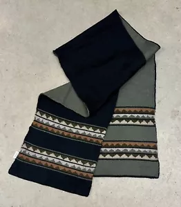Bufanda Peruvian Connection bebé mezcla de alpaca y lana verde y negro 165 cm de longitud - Imagen 1 de 8