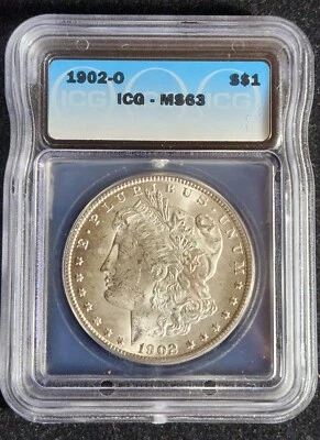 1902 O Morgan Dollar MS 63 ICG . Our T3858 - Image 1 of 4