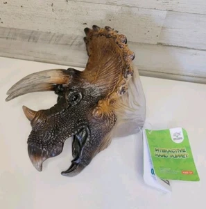 Triceratops Dinosaur Interactive Rubber Hand Puppet - Picture 1 of 4