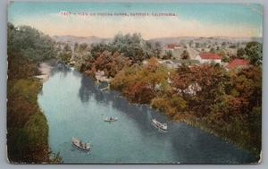 VIEW ON SOQUEL CREEK, CAPITOLA, CALIFORNIA CA postcard D2 - Picture 1 of 2