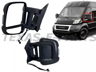 New Fits 2017-2022 Ram Promaster Side Rear View Mirror Left Long Arm Heated - Imagem 1 de 4