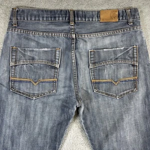 VTG Diesel Industry Jeans Mens 36x32 Fad Distress Denim Button Fly Rockstar Y2K - Picture 1 of 23