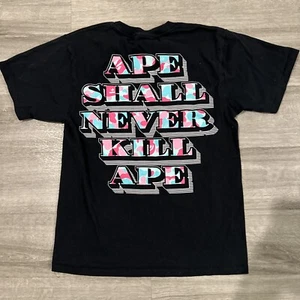 Camiseta Bape Miami Store Especial Bape Head Ape Shall Never Ape Talla Pequeña - Imagen 1 de 4