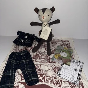 Nuevo Pijama Hazel Village Alexander Zarigüeya Animal Muñeca Hecho a Mano y Franela Azul - Imagen 1 de 17