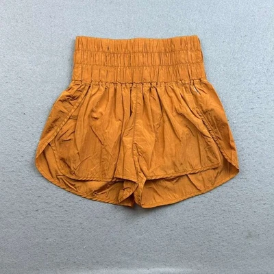 Free People Shorts Womens Medium Mustard The Way Home High Waist Gym Run - Image 1 of 4