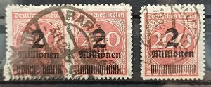 Deutsches Reich - Infla - 309 B - Paar & Marke (3) - gepr. - Bild 1 von 2