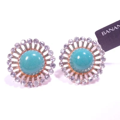 PENDIENTES Banana Republic para mujer con molinete de esmeralda flor nuevos con etiquetas 39 Foto 1 de 4