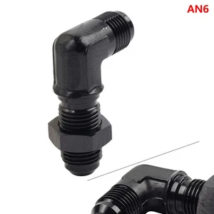 6AN 90° Bulkhead-Adapter mit Mutter (männlich/männlich) - Picture 1 of 11