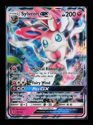 Sylveon GX 92/145 Ultra Rare SM - Guardians Rising Pokémon Card - Image 1 of 2