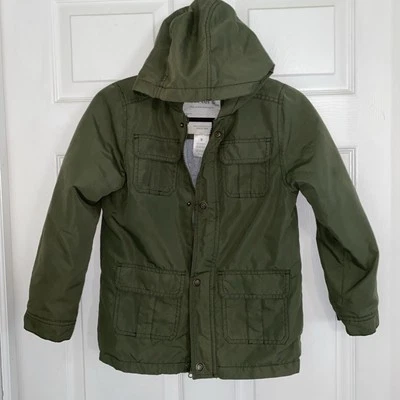 Carters Green Fleece Lined Jacket Kids Size 8 Water Resistant - Image 1 of 4