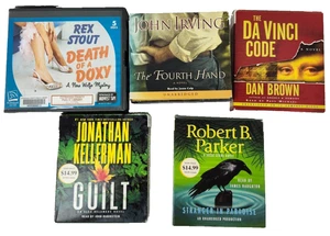 Lot of 5 Audio Books Audiobook Books on CD Lot Murder Intrigue Fiction Thriller - Imagen 1 de 8