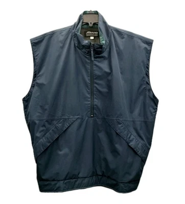 EUC Mizuno 1/2 Zip Sleeveless Golf Jacket Vest Men L Blue 100% Polyester Pockets - Image 1 of 4