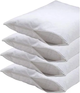 Dependable Industries Deluxe Zippered Vinyl Pillow Covers 20" x 29", White - Picture 1 of 7