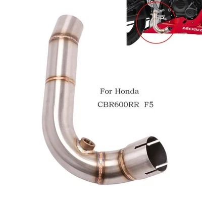 Tubo medio de escape tubo de acero antideslizante para Honda CBR600RR F5 2007-2025 Foto 1 de 4
