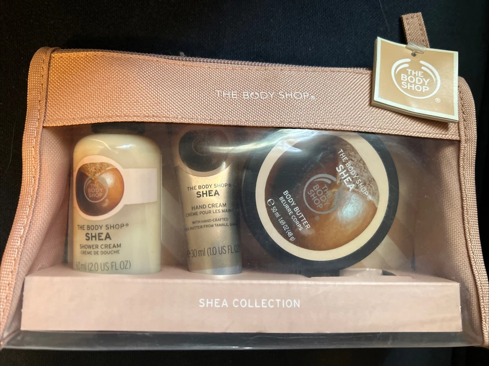Body Shop 3 Piezas Colección SHEA Set Crema de Ducha Manteca Corporal Crema de Manos Viaje Foto 1 de 1