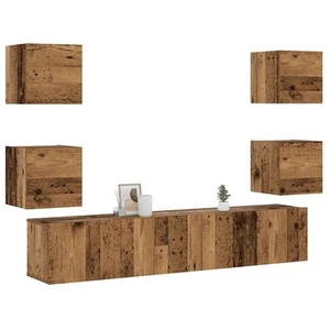 Wall Mounted TV cabinets 6 pcs Old Wood Engineered Wood - Picture 1 of 10