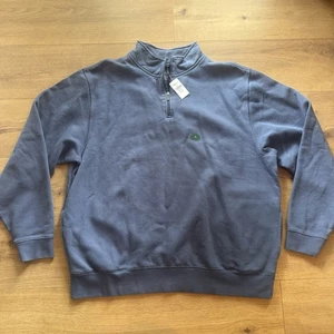 LL Bean Athletic Sweatshirt 1/4 Zip Pullover Herren XL Vintage Indigo Blau - Bild 1 von 10