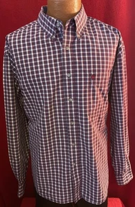 Camisa Western WRANGLER PBR Borgoña Cuadros LS Abotonada Talla XL - Imagen 1 de 7