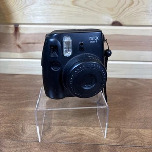Fujifilm Instax Mini 8 Instant Film Camera (Black) - Missing Battery Cover - Picture 1 of 3
