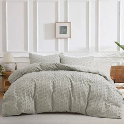 Juego de funda nórdica de jacquard con recorte circular Foto 1 de 4