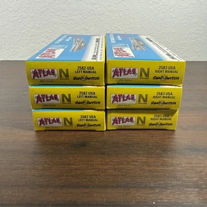 Atlas N Scale Train Manual Snap Switch Right & Left (Set of 6) New Never Used - Picture 1 of 11