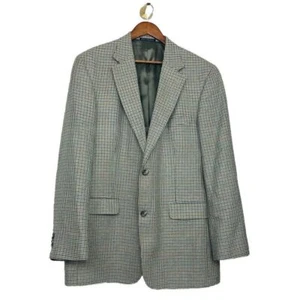 Chaqueta Blazer Abrigo Deportivo Lands End Pata de Gallo Multi Talla 44L Lana Seda Lino - Imagen 1 de 16