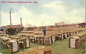 Vintage Postcard OK Cotton Compress Oklahoma City Man on Bail DB - Picture 1 of 3
