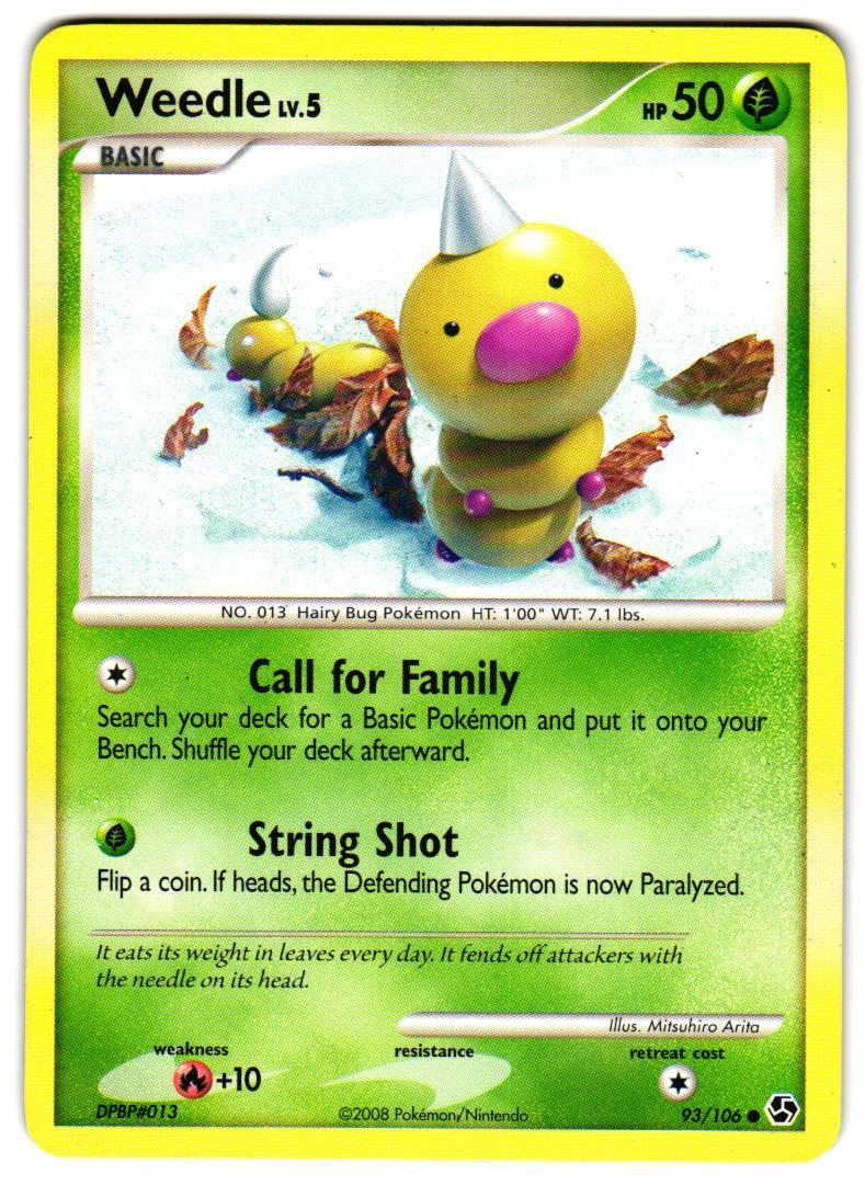 Pokemon Great Encounters Weedle #93/106 Common Lightly played