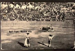 Vintage Postcard Mexico- Bull Fight - Real Photograph - RPPC - Picture 1 of 2