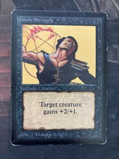 Unholy Strength - Beta Uncommon - LP-MP condition - MtG Magic LEB