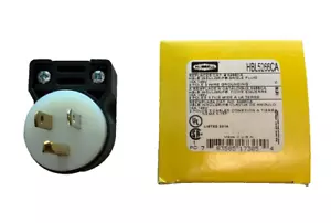 HUBBELL HBL5266CA Angle Straight Blade Plug: 5-15P, 15 A, 125V AC, B/W - Picture 1 of 1
