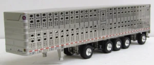 DCP Custom silver Wilson 53ft 5 axle livestock trailer 1/64 no box - Picture 1 of 4