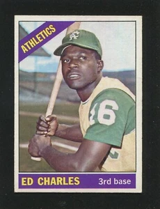 #422 ED CHARLES, Athletics - 1966 Topps: EX-MT, good gloss 171321e - Picture 1 of 3