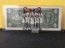 Pop-Art „Babys“ Original Zeichnung auf US. Banknote in Schutzhülle, Signiert Neu