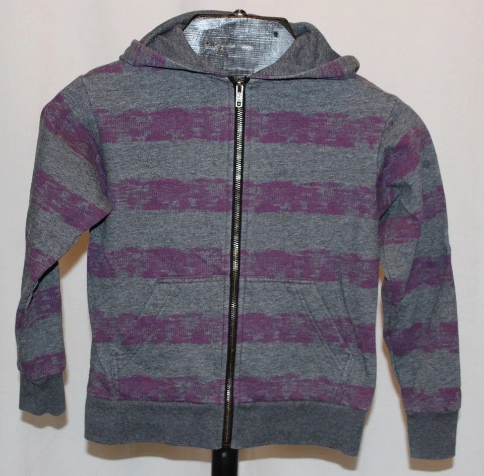 Shaun White 4 Target Gray Striped Zip Up Youth Boys Hoodie Jacket Sz S FREE Ship - Image 1 of 4