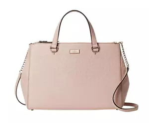 Kate Spade Large Pink Loden Ostrich Embossed Leather Satchel - Picture 1 of 12