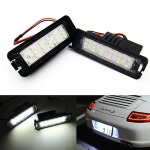 2x White LED License Plate Lights For Boxster 987 Cayenne Cayman 997 911 Carrera - Bild 1 von 12